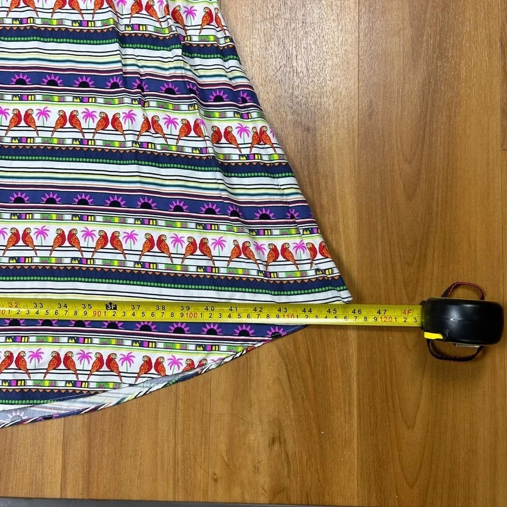 Mara Hoffman Swim Boho Tropical Maxi Dress S Parrot Print Resort Cover‎ Up